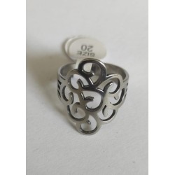 Edelstahl Ring mit rundem Ornament